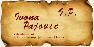 Ivona Pajović vizit kartica